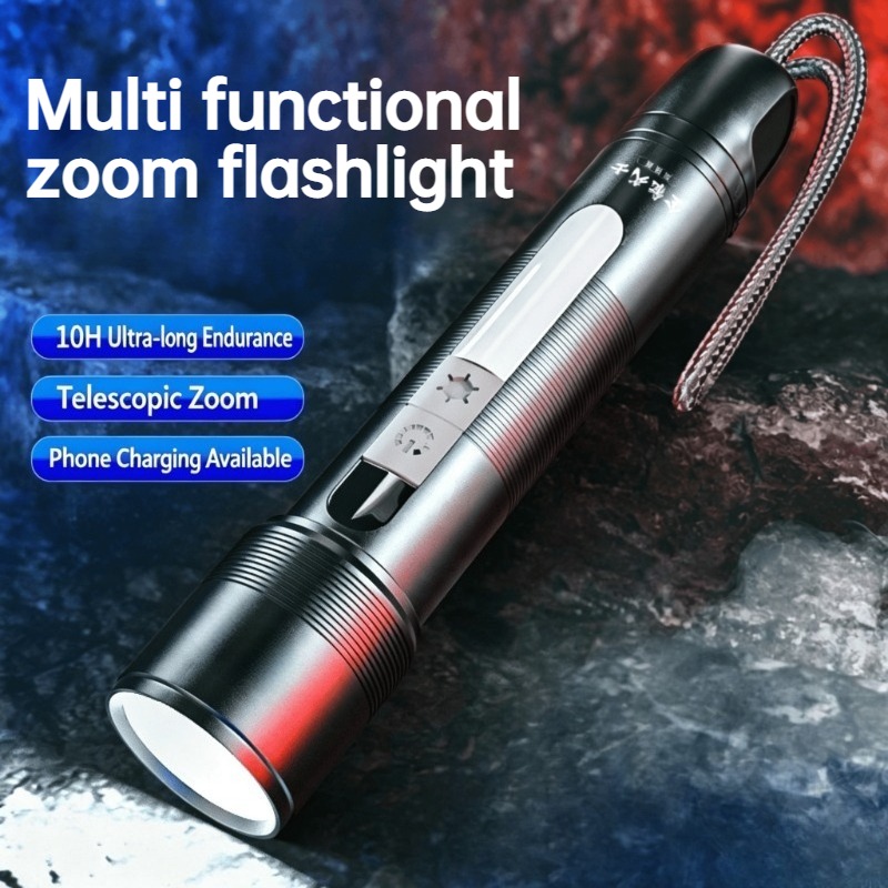 Outdoor Lighting Rechargeable - مصباح يدوي LED متعدد الوظائف قابل