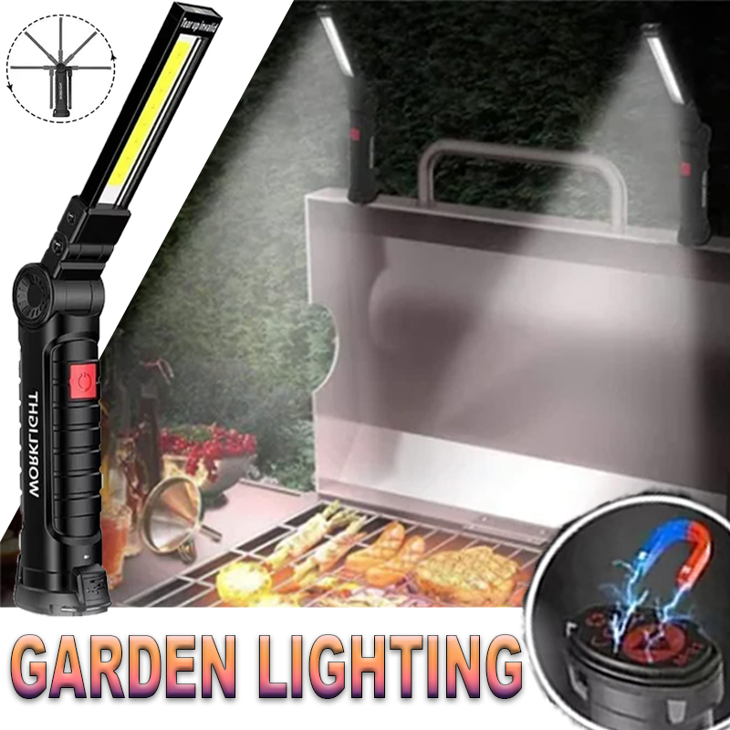 Outdoor Lighting Rechargeable - مصباح يدوي LED محمول مع خطاف