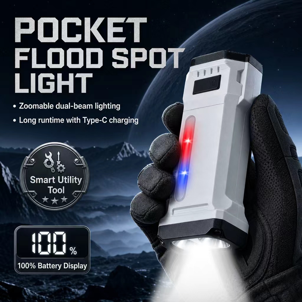 Outdoor Lighting Rechargeable - مصباح يدوي متعدد الوظائف للاستخدام الخارجي،