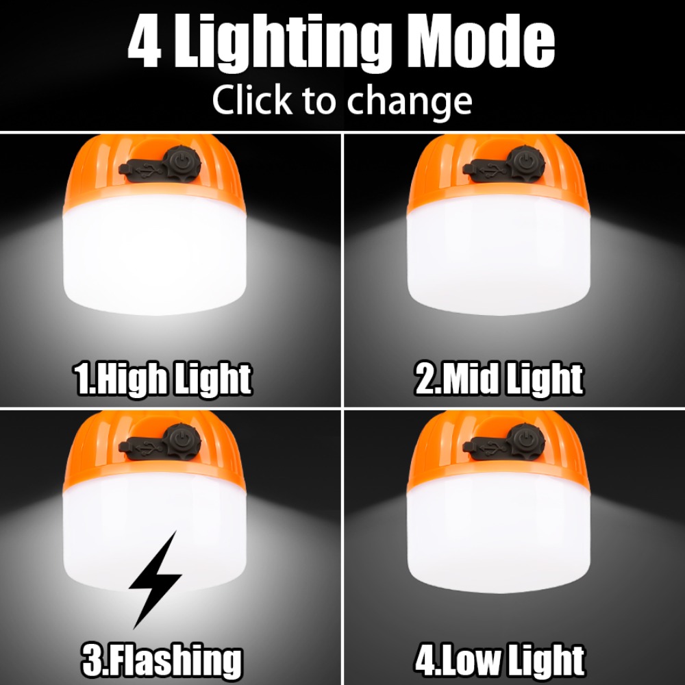 مصباح تخييم محمول صغير مع 4 أو - مراجعة Outdoor Lighting Rechargeable وسعره