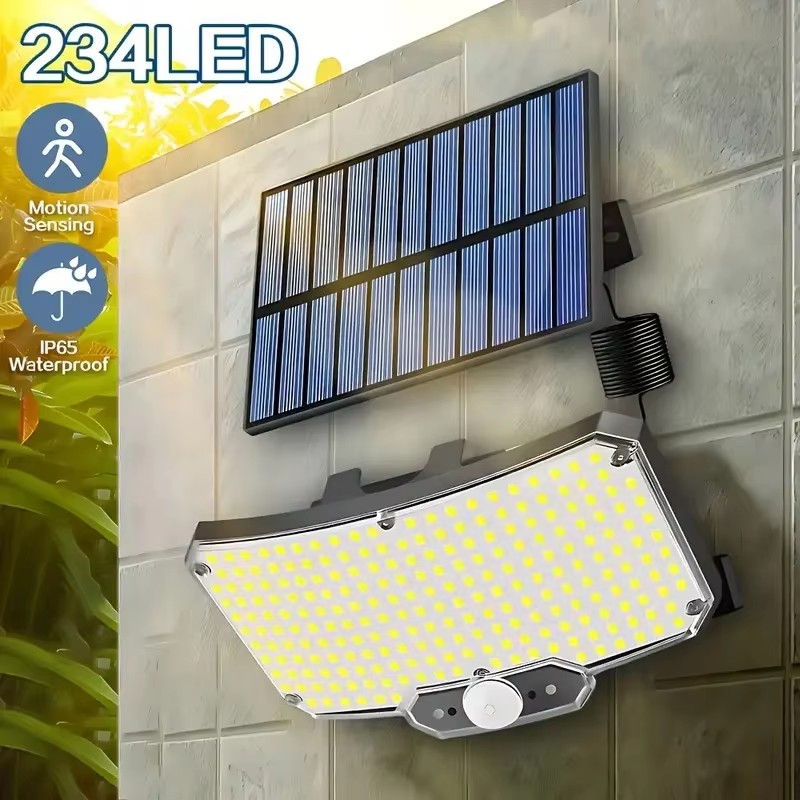 مصباح شمسي خارجي بـ 234 مصباح  - مراجعة Outdoor Lighting Wall وسعره