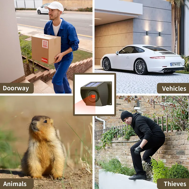 نظام إنذار لاسلكي يعمل بالطاقة - مراجعة Motion Sensor Outdoor وسعره