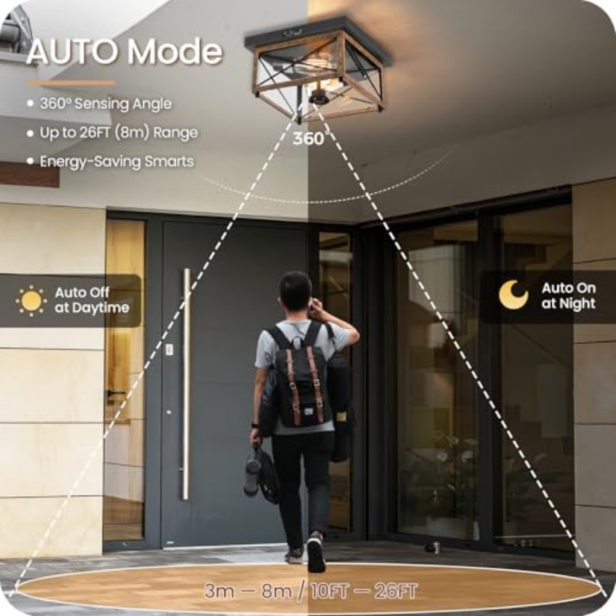 مصباح سقف خارجي مع مستشعر حركة - مراجعة Motion Sensor Outdoor وسعره