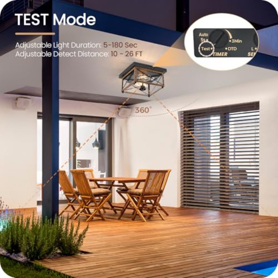 مصباح سقف خارجي مع مستشعر حركة - مراجعة Motion Sensor Outdoor وسعره