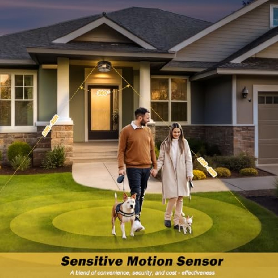 مصباح سقف خارجي بمستشعر حركة،  - مراجعة Motion Sensor Outdoor وسعره