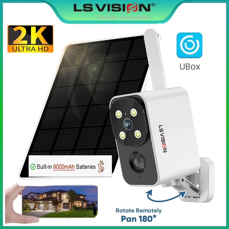 LS VISION كاميرا تعمل بالطاقة  - مراجعة Outdoor Lighting And Camera وسعره